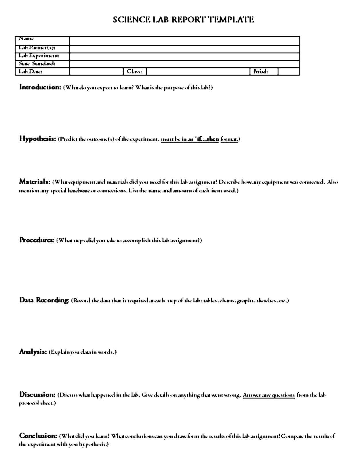 lab report template 01