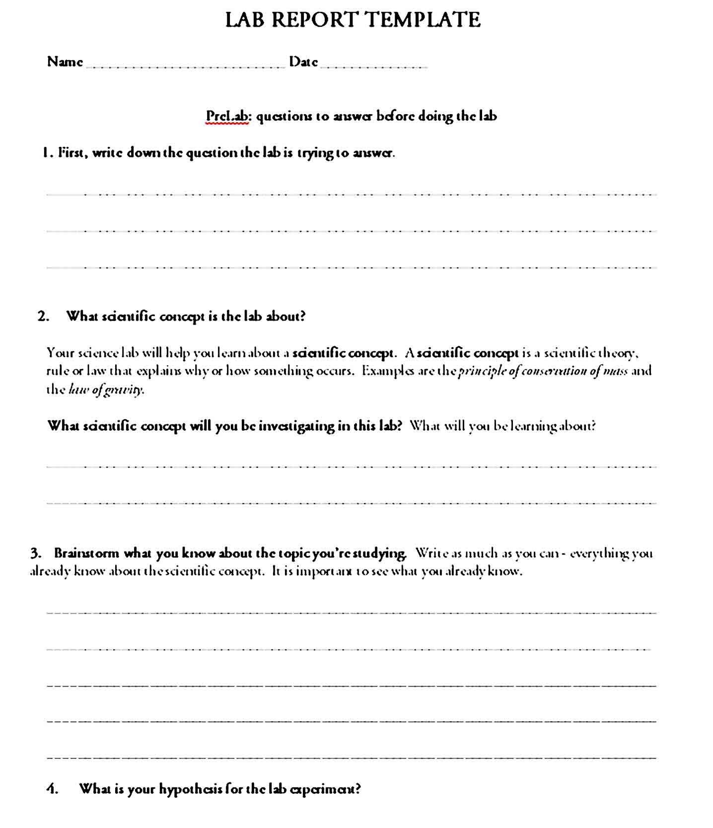 lab report template 03