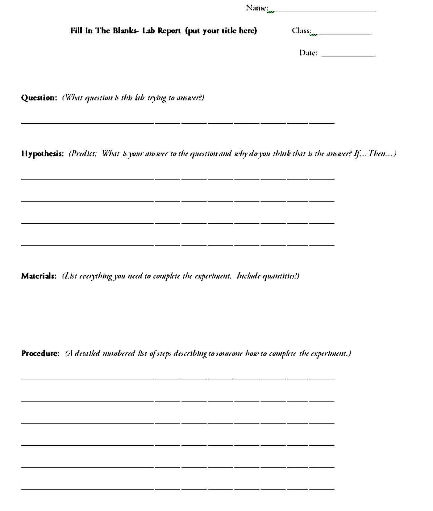lab report template 04