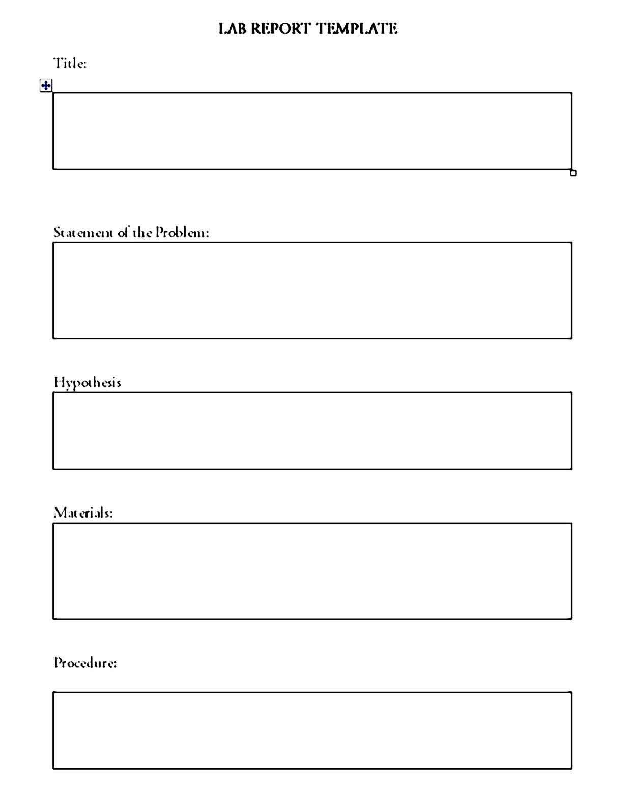 lab report template 15