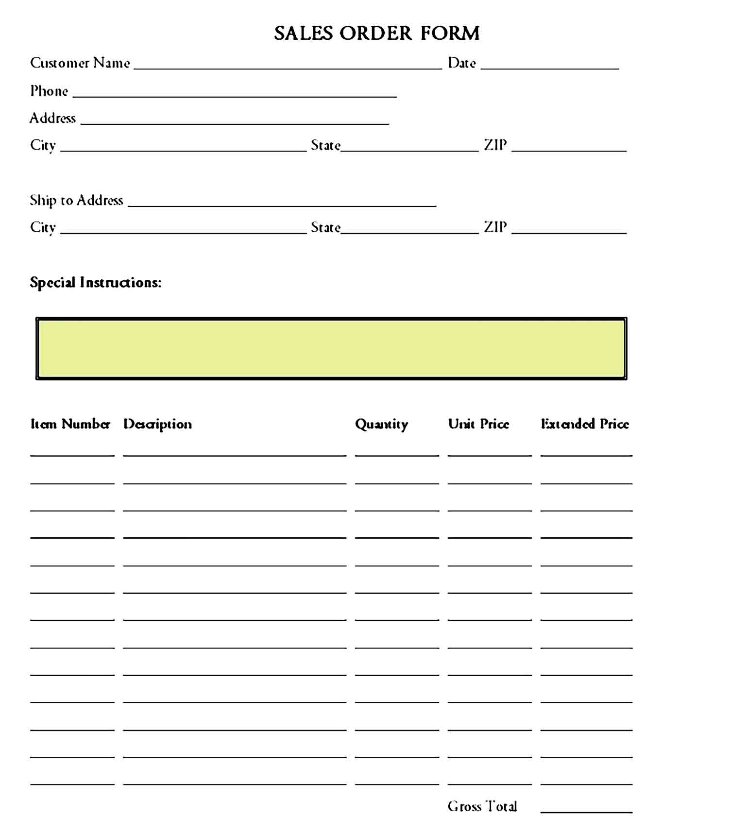 order form template 12