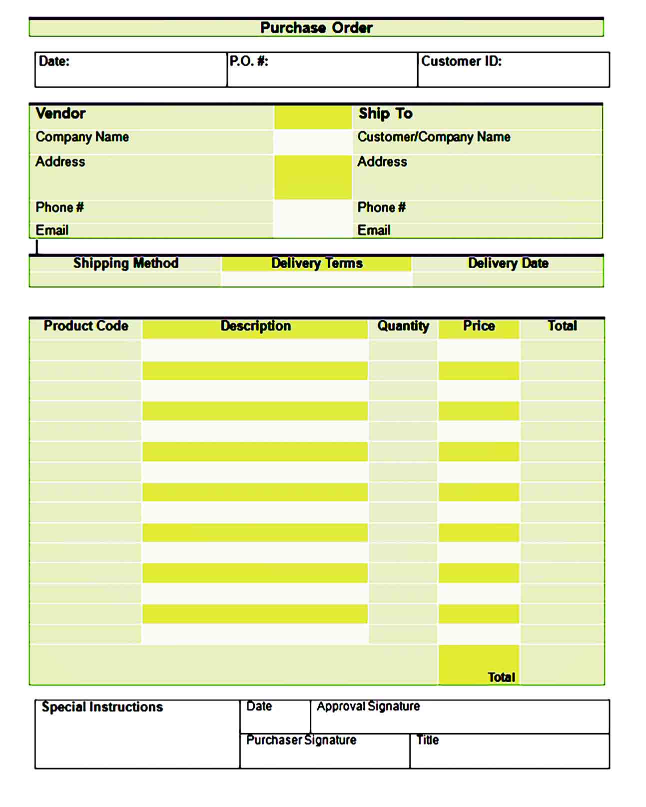 order form template 13
