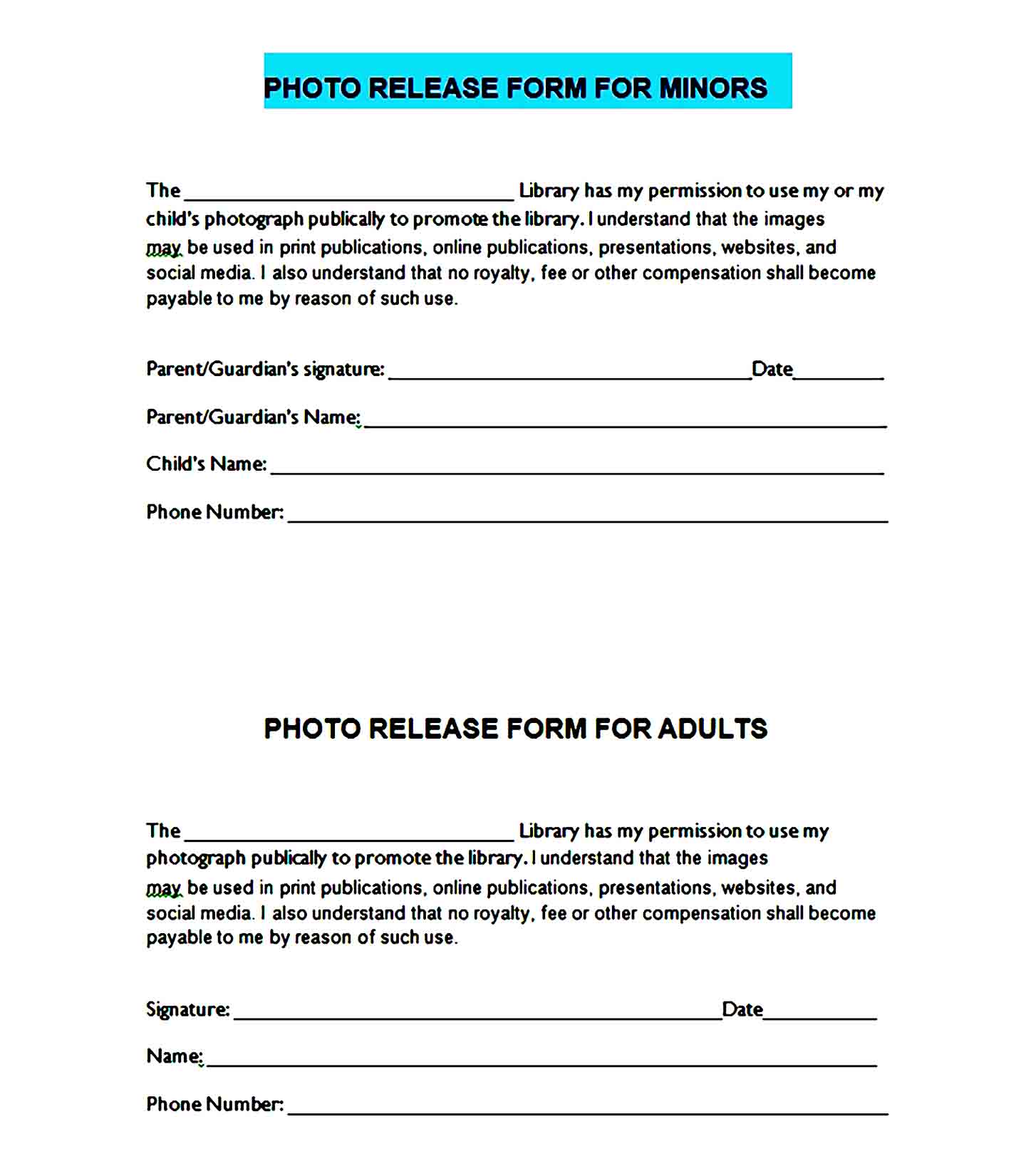 photo release form 04