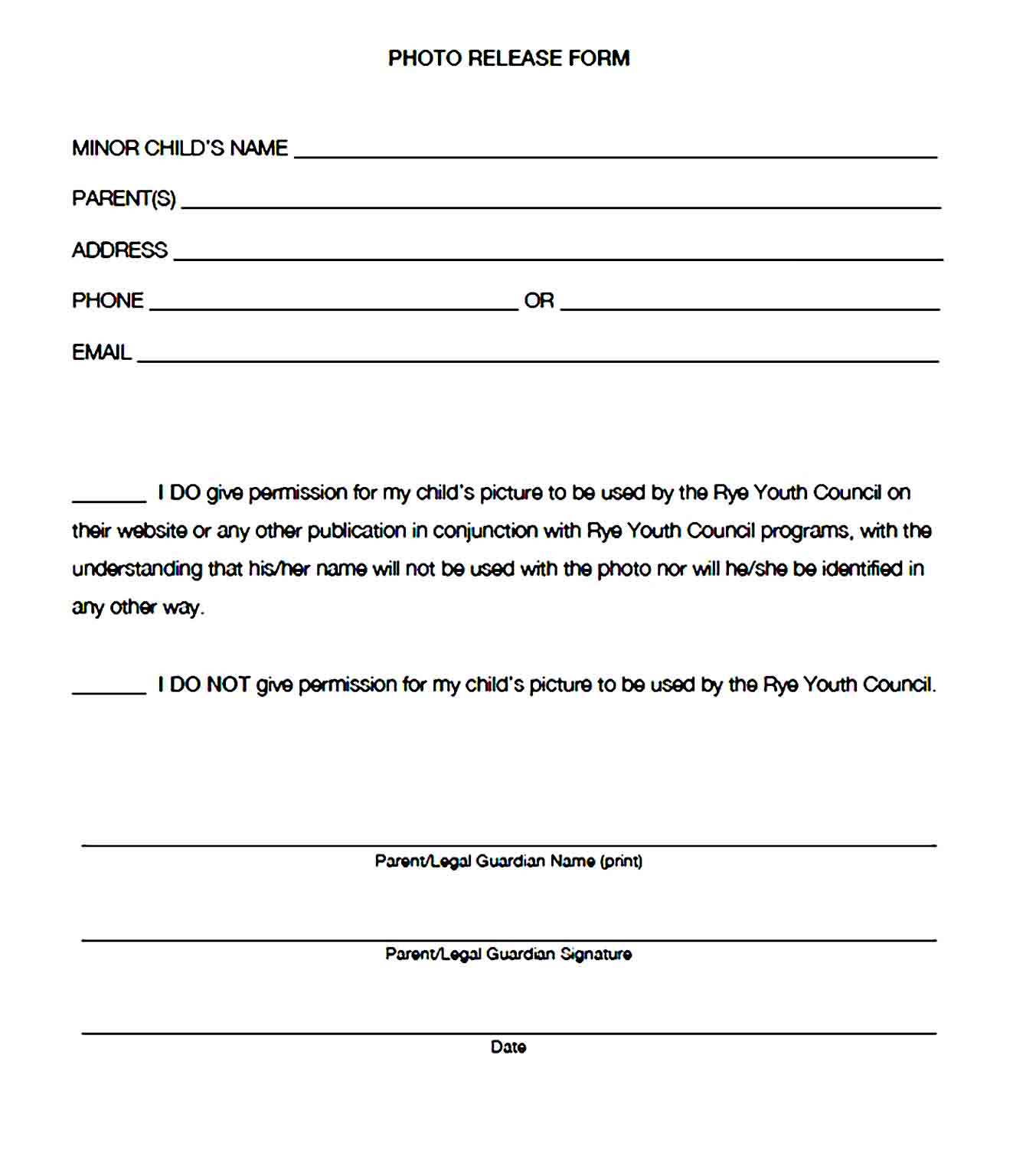 photo release form 47