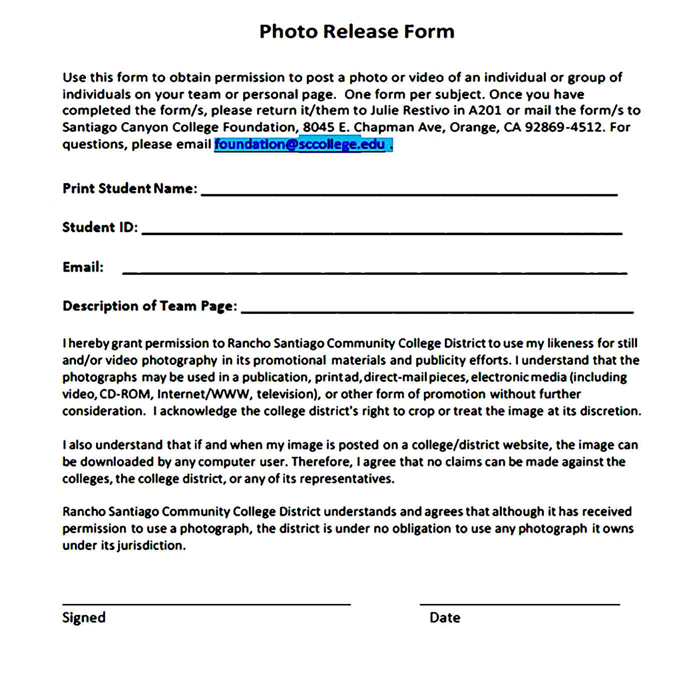 photo release form 52