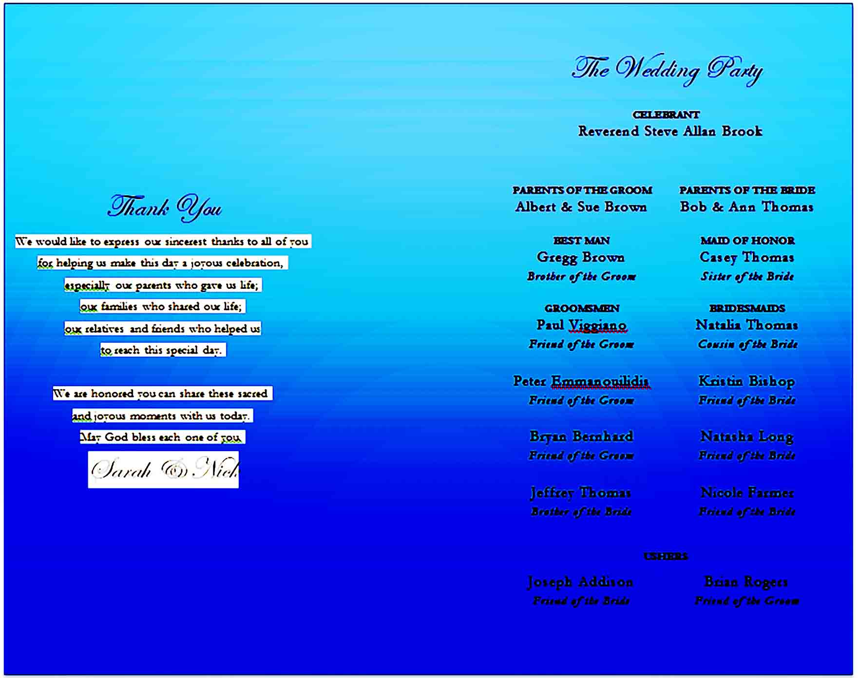 wedding program template 09