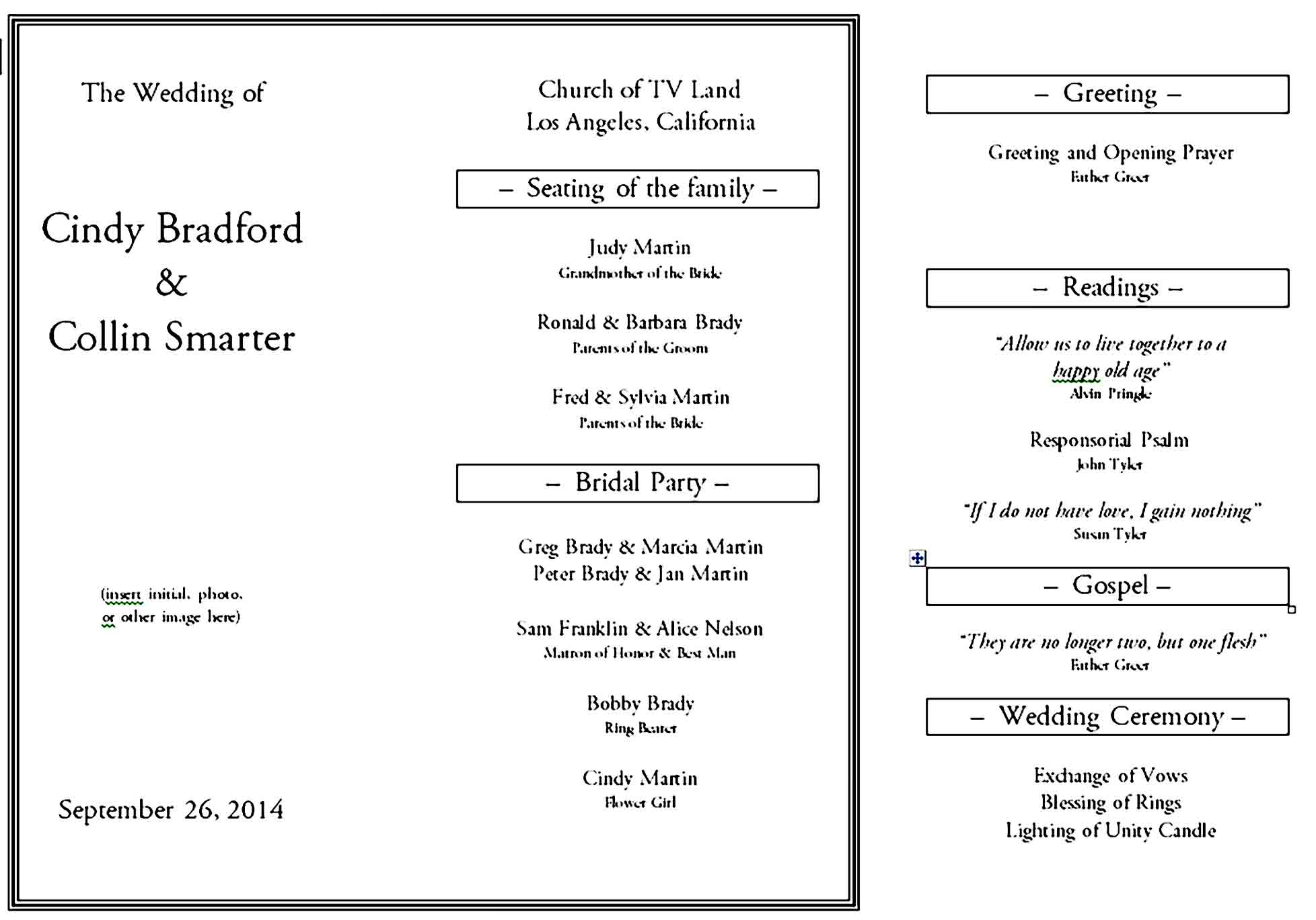 wedding program template 10