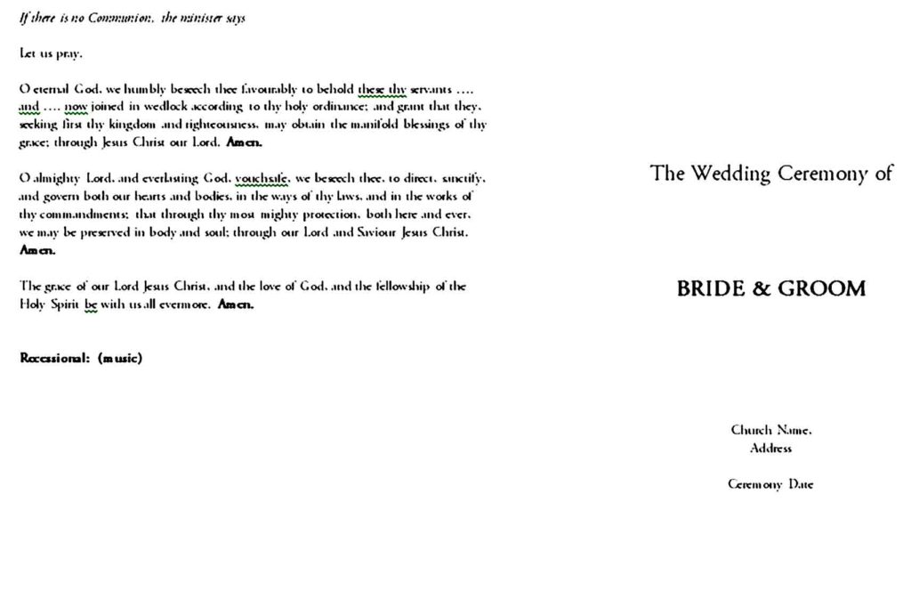 wedding program template 28