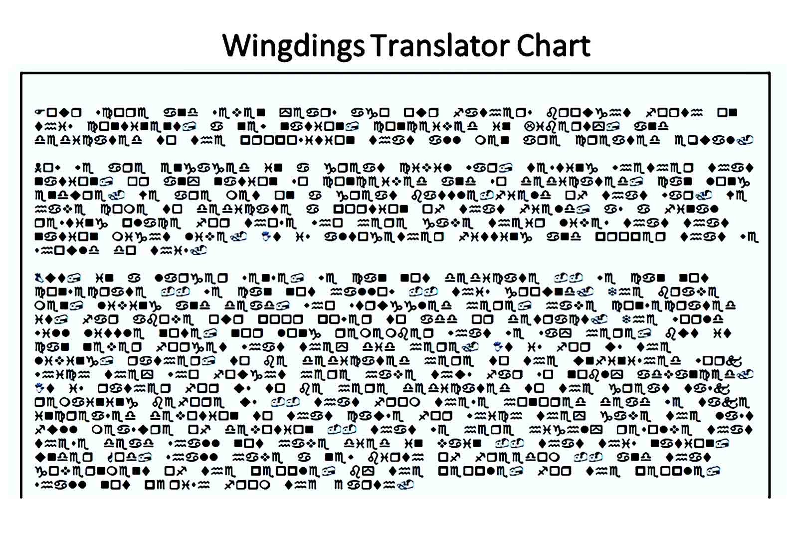 wingdings translator template 07