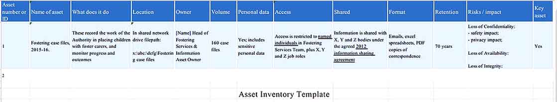 Asset Inventory Template Free Download 1