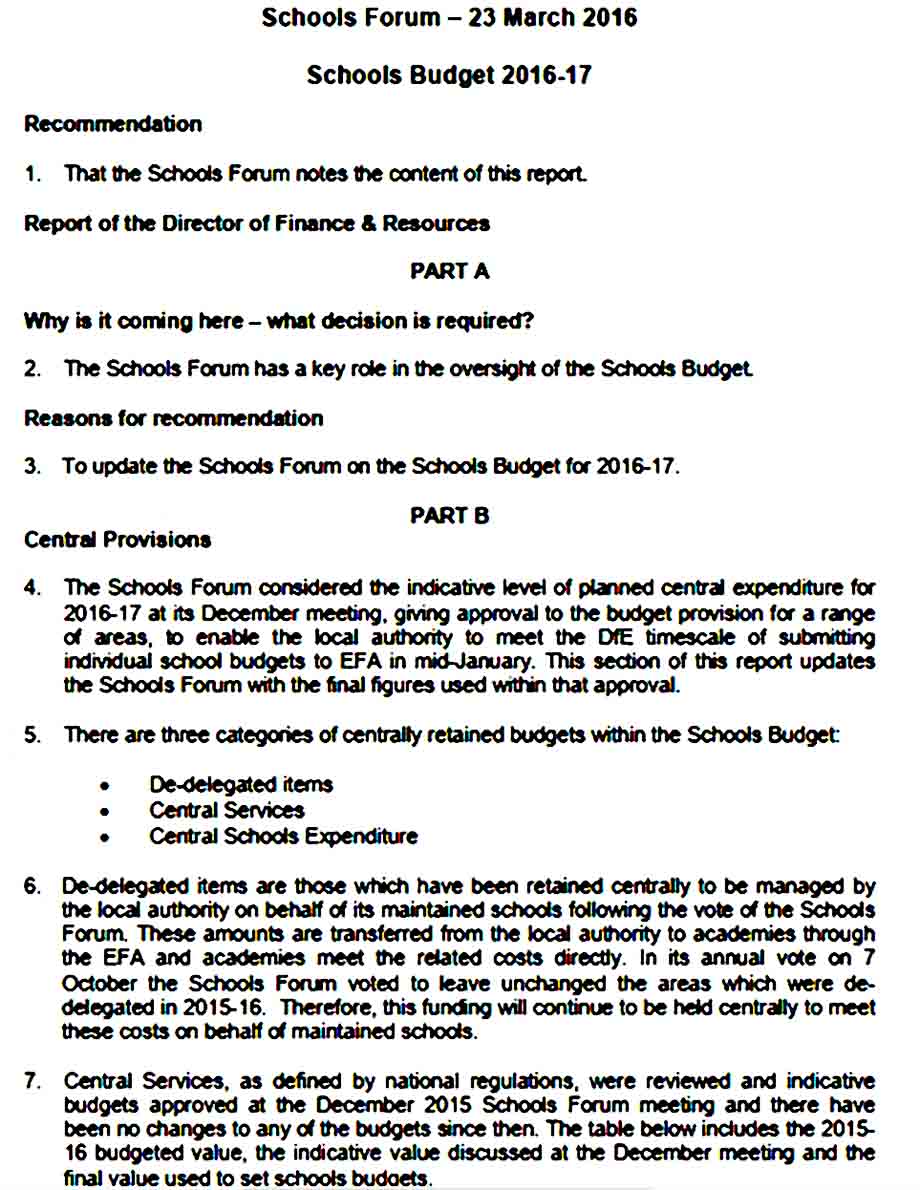 Budget School Comparison