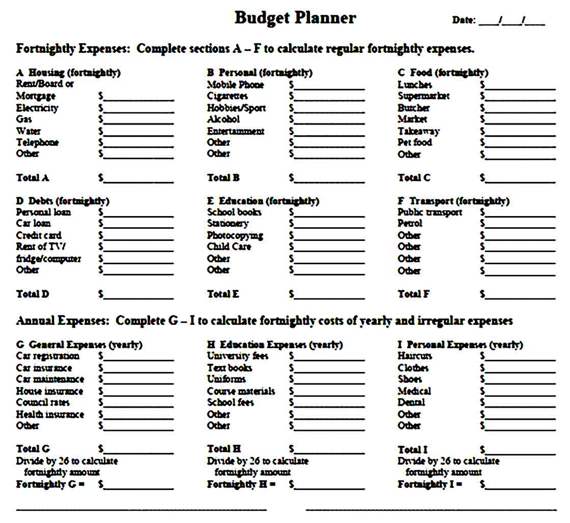 Budget planner Printables