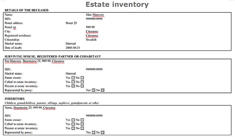 Document Worksheet For Free Estate Inventory Template