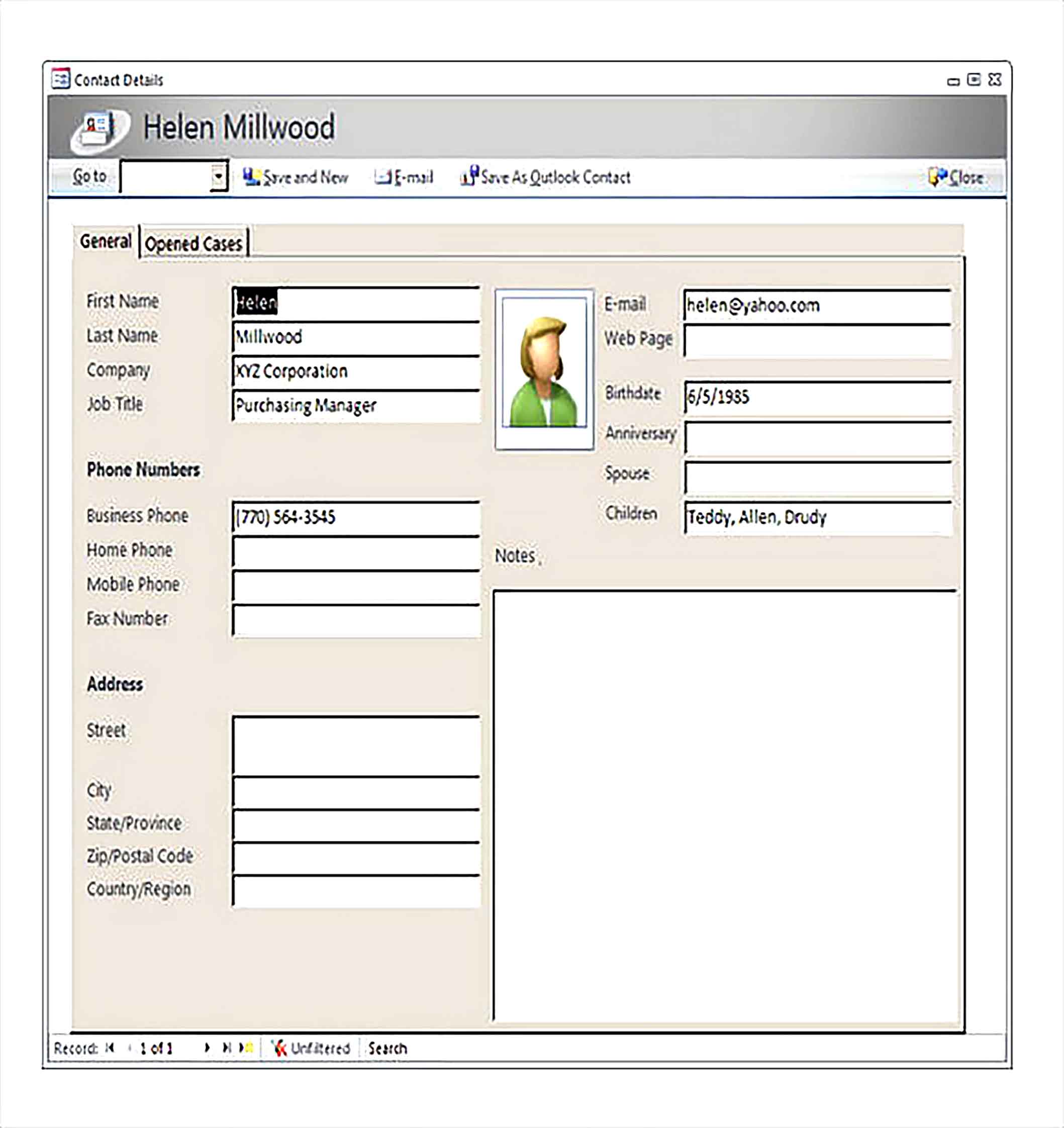 Free Customer Contact Details Access Inventory Template