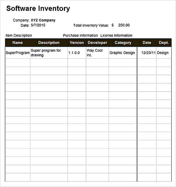 Free IT Inventory Template
