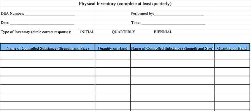 Free Inventory Log Sheet Download