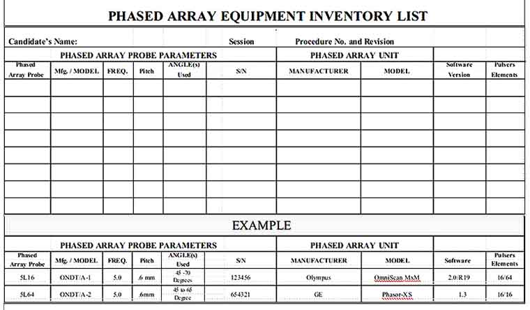 Simple Equipment Inventory List Templates Sample