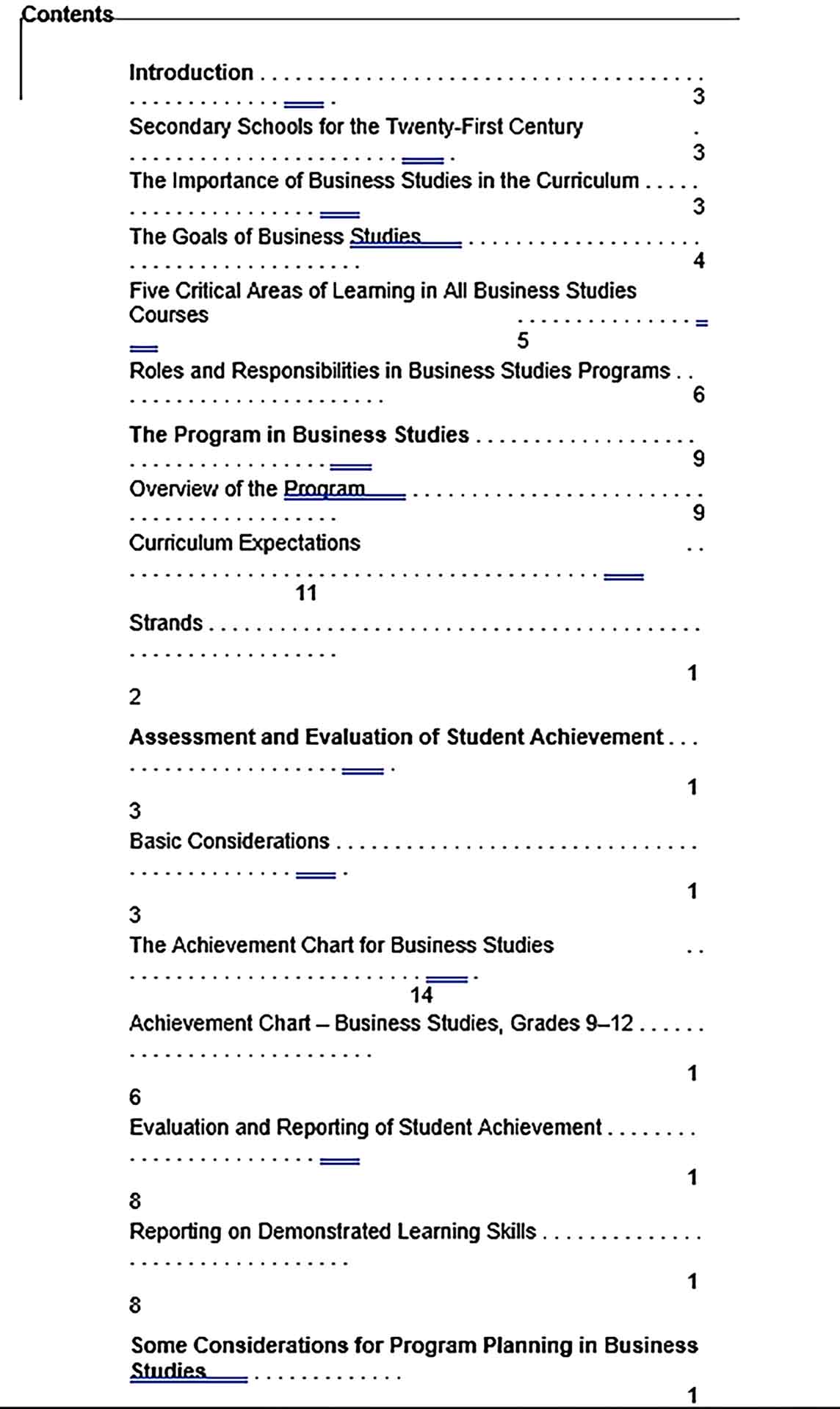 Template Business Studies Work Schedule Sample