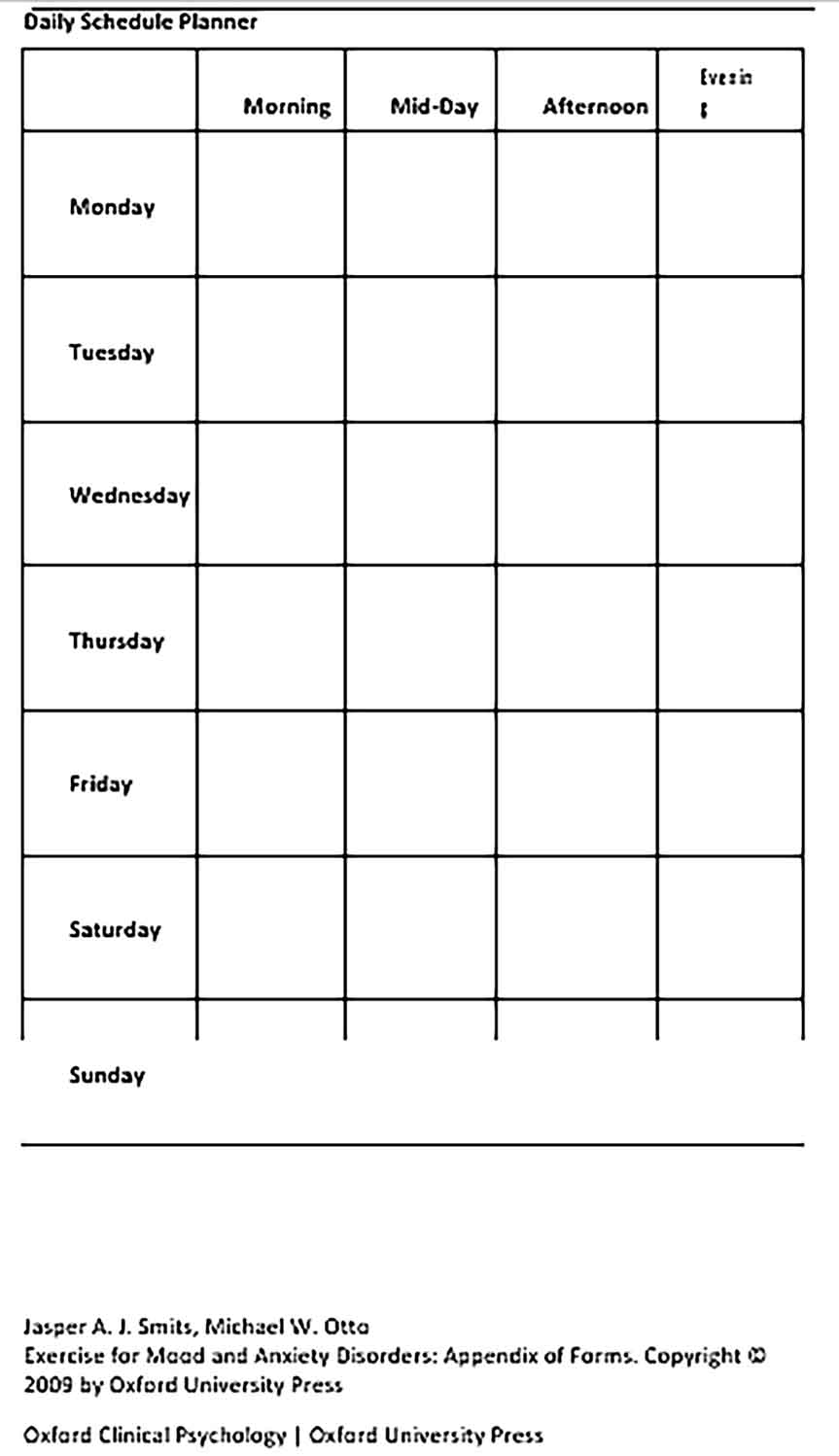 Template Daily Schedule Planner Sample Copy