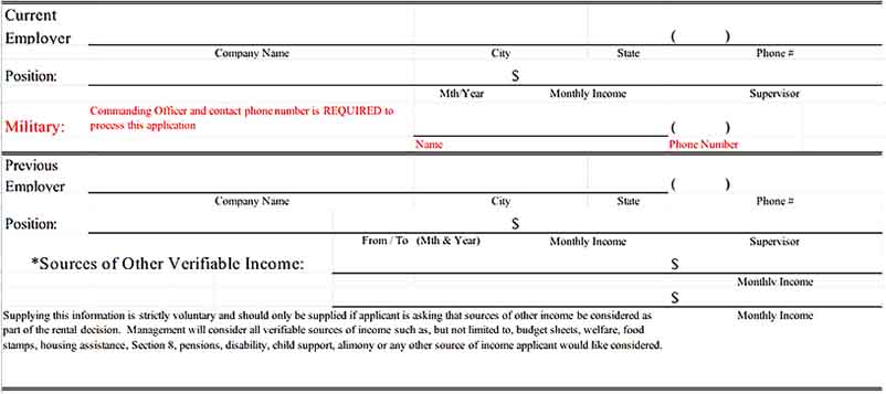 Tenant Agreement Form in Excel Format 2 Templates Sample