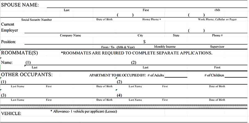 Tenant Agreement Form in Excel Format 3 Templates Sample