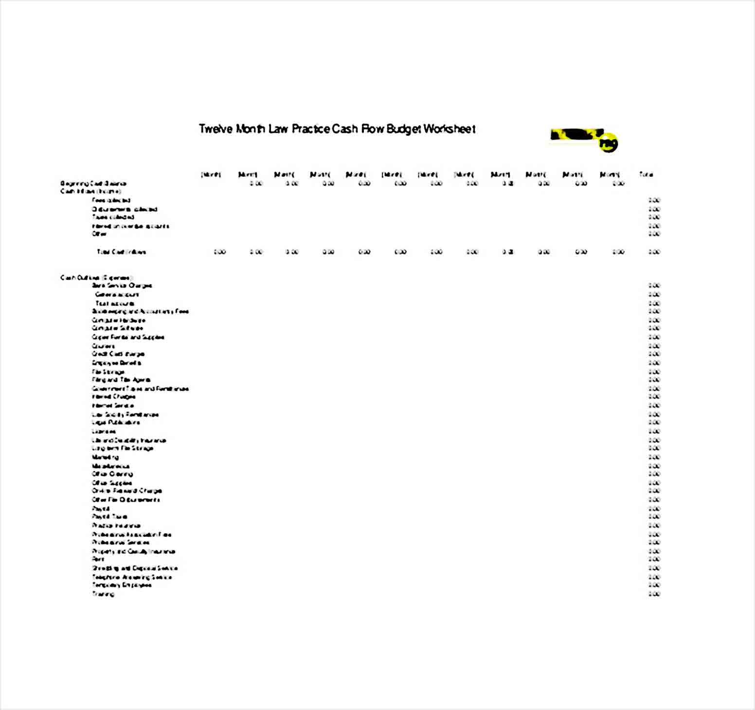 business budget tracker template PDF Format