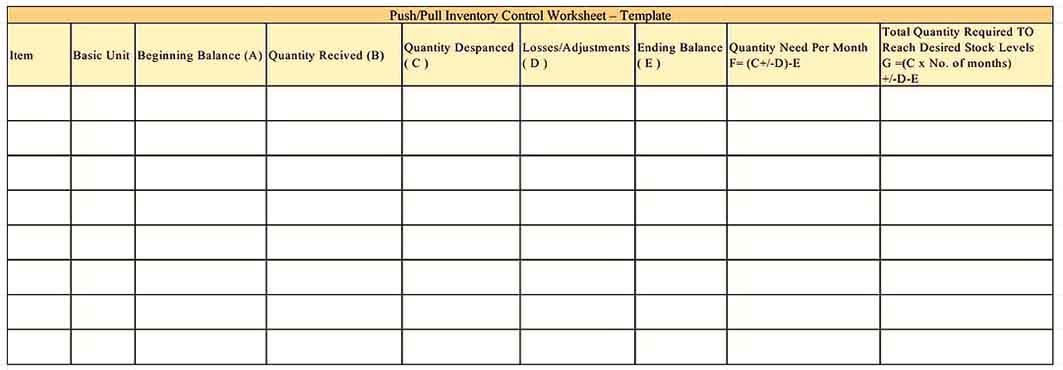 sample stock inventory Templates Sample