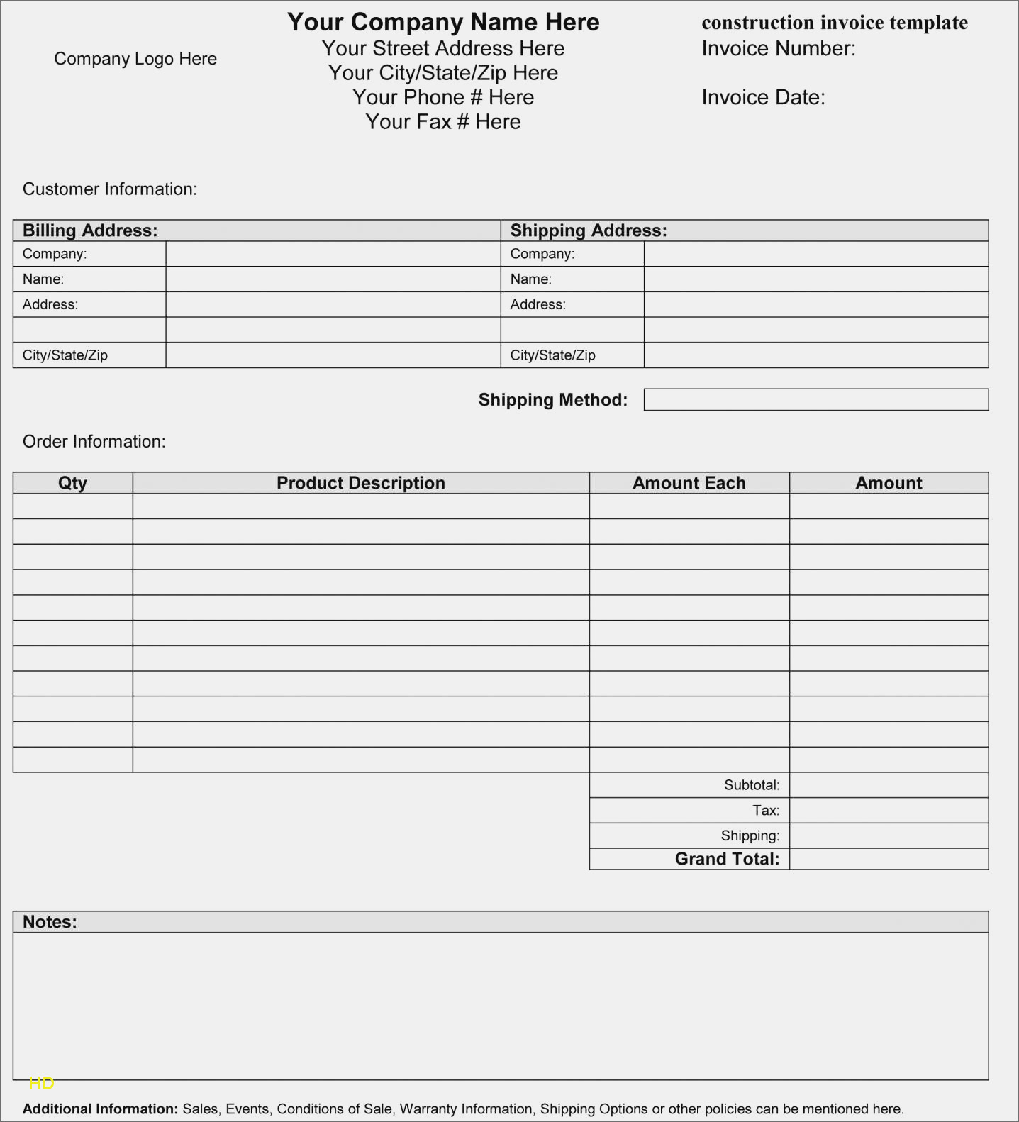 Printable Production Assistant Invoice Templates