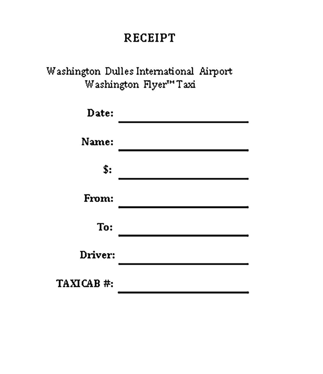 Sample Printable Tax Receipt 1 Templates