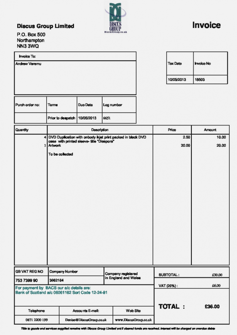 Sample Production Assistant Invoice Templates