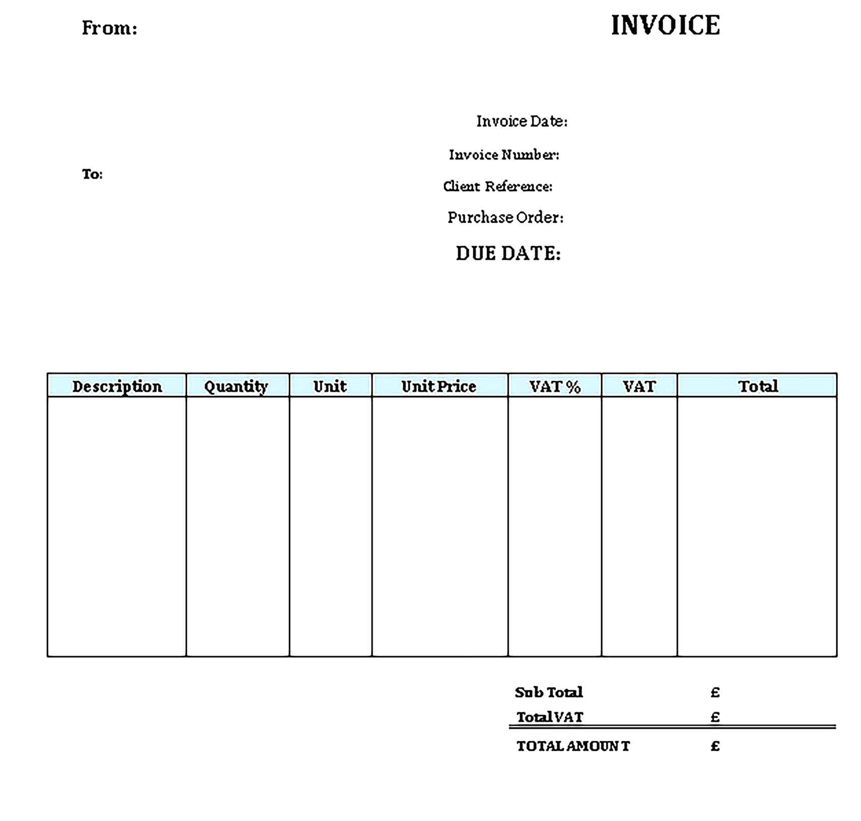 Sample Templates Invoice