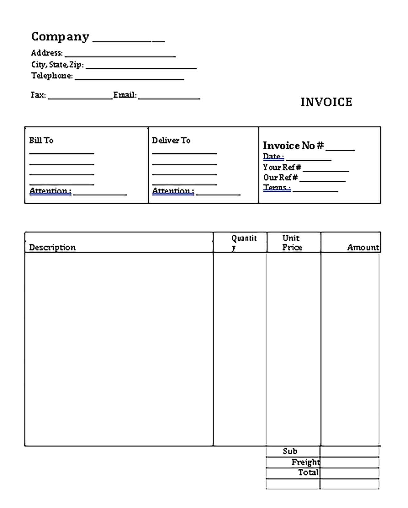 Sample Templates Simple Bakery Invoice