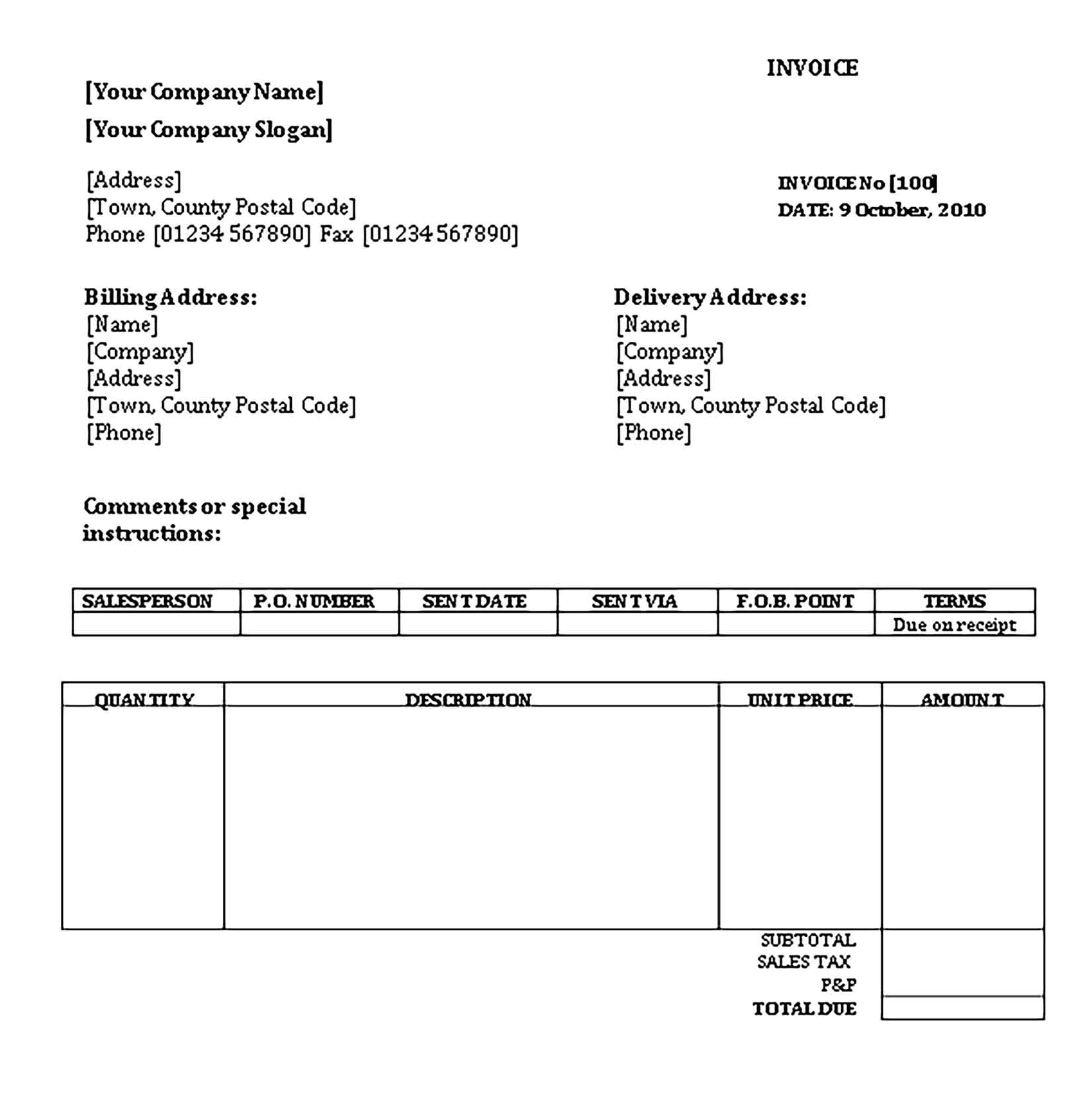 Sample Templates pdf invoiceberry invoice 3