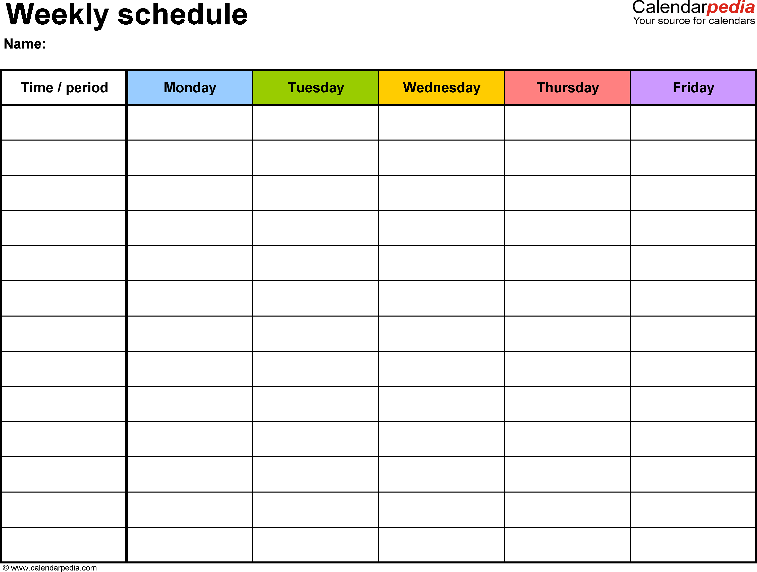 Schedule Template 1