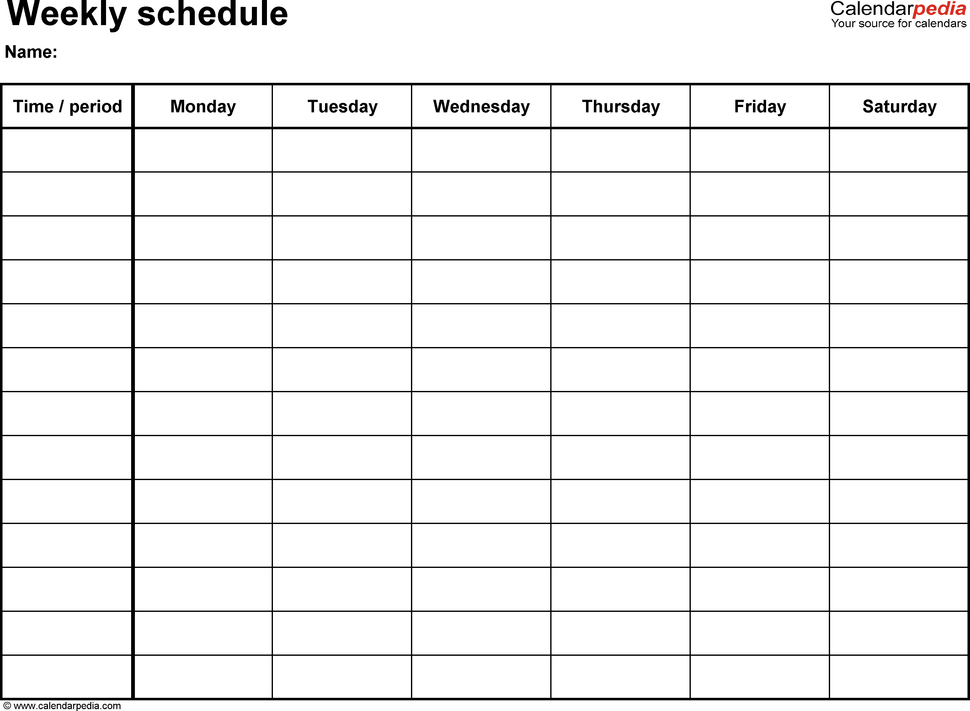 Schedule Template 2