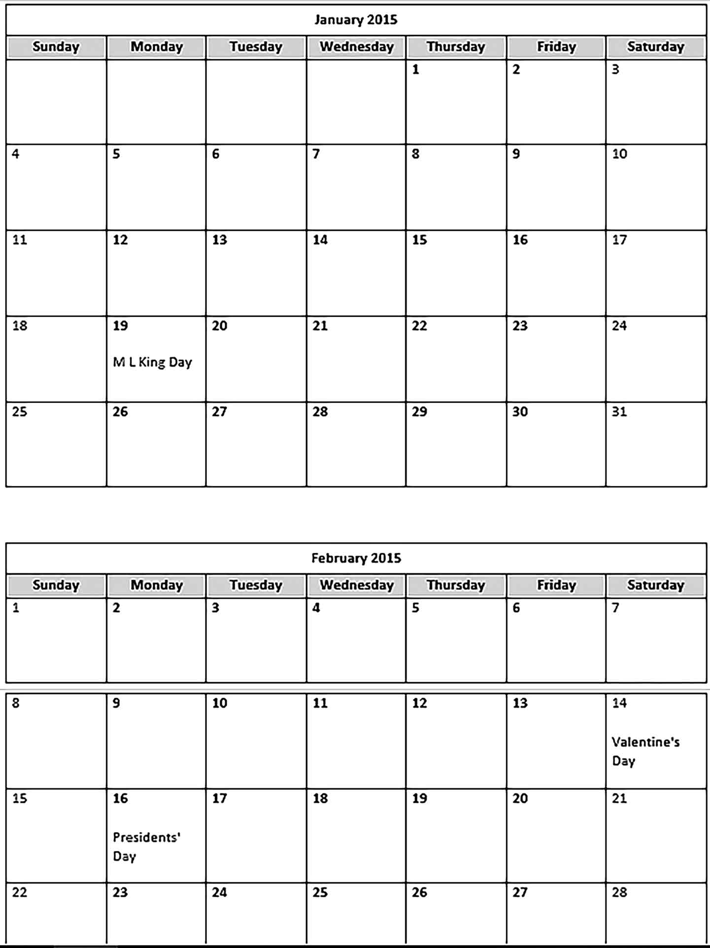 Template Monthly Schedule Word Doc Sample