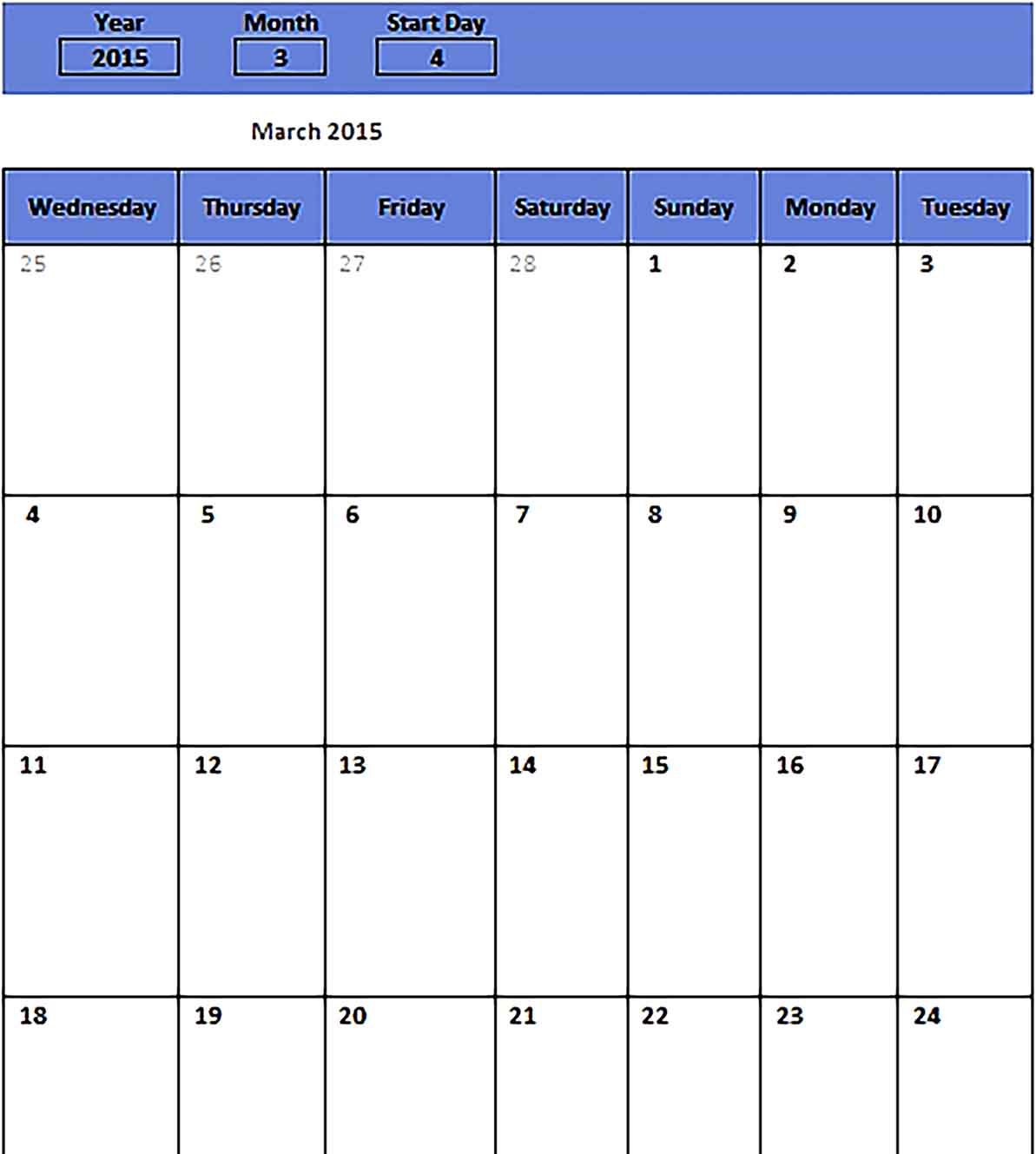 Template monthly schedule for free Sample