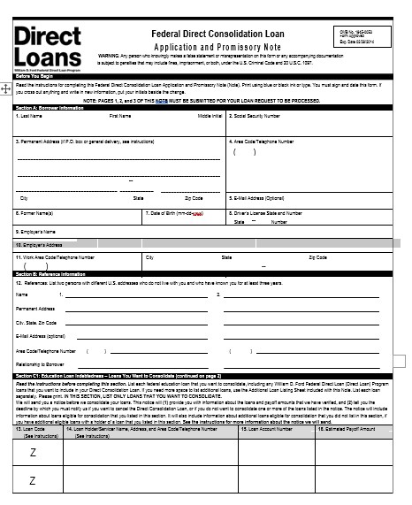 Application and Promissory Note for Personal Loan