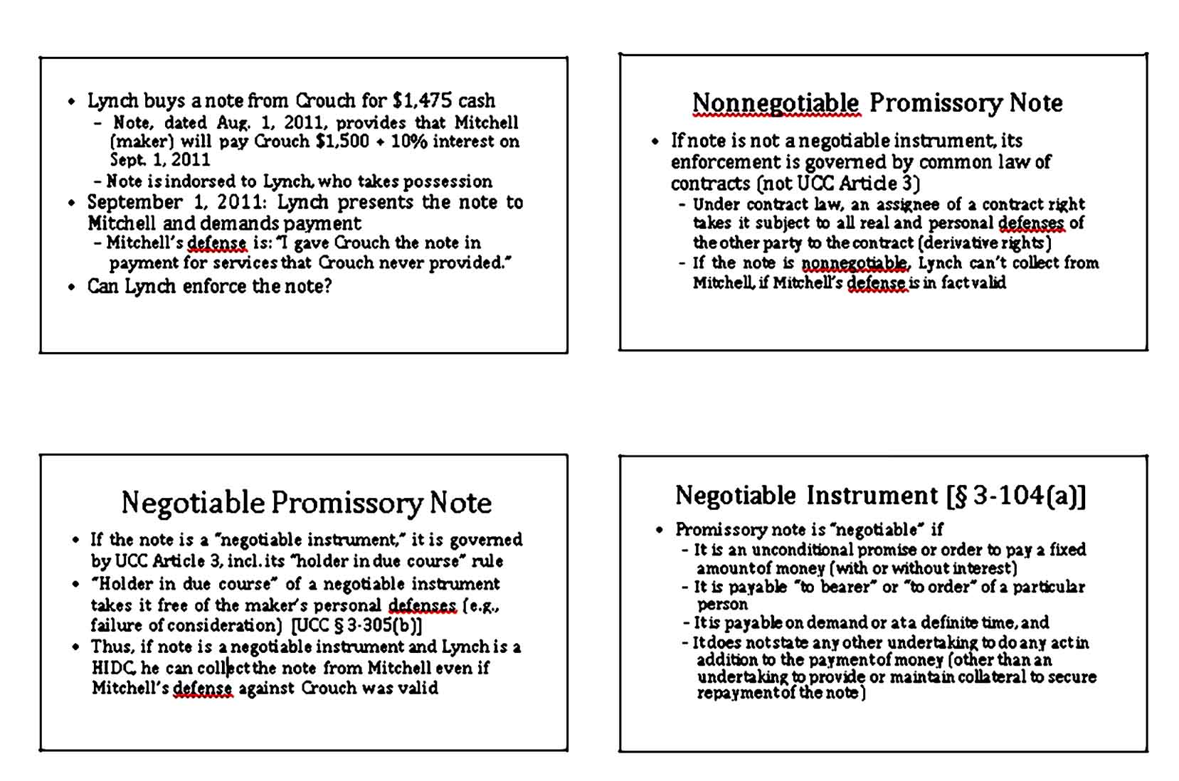 Negotiable Promissory Note Negotiable Instrument