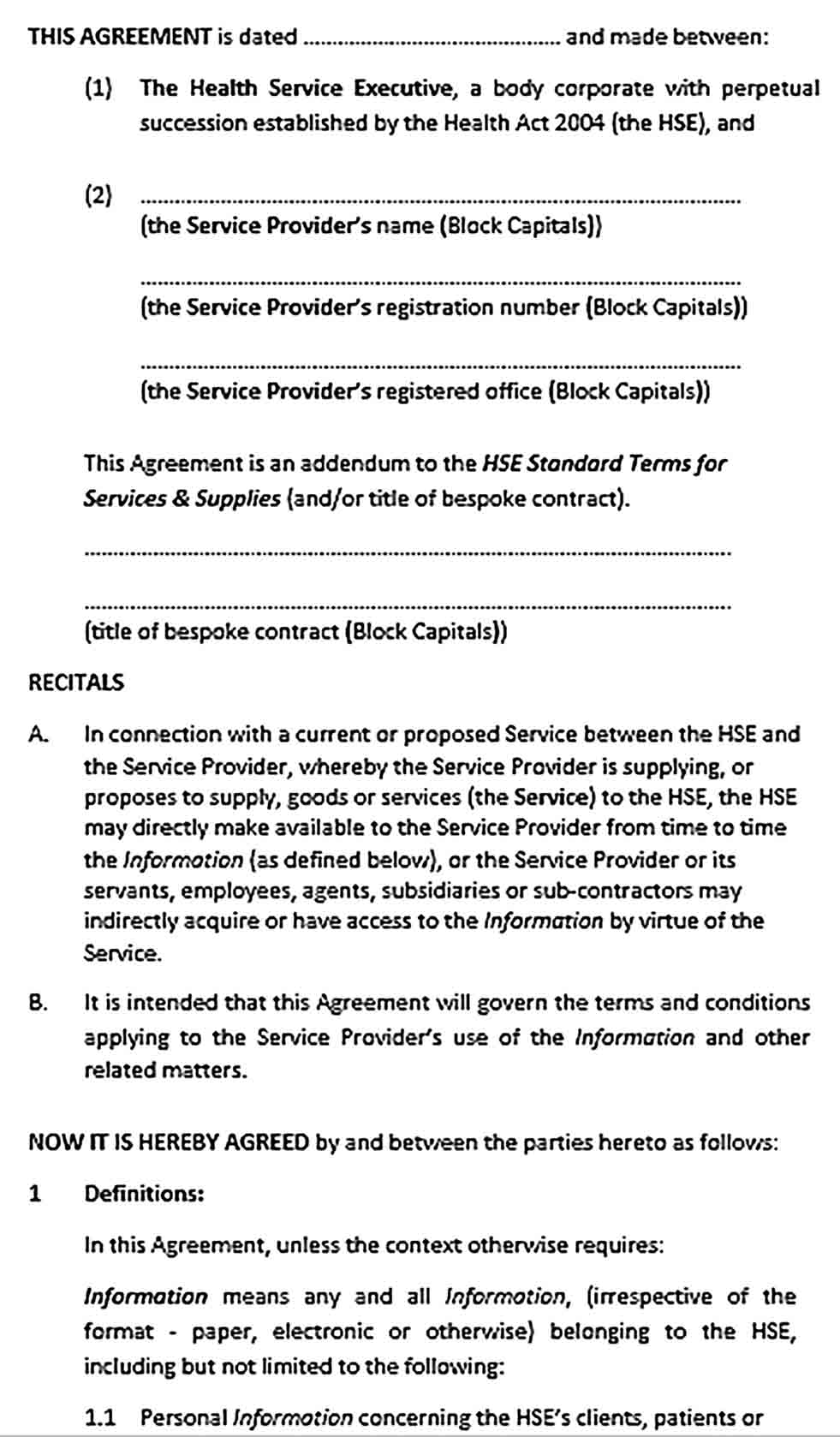 Sample Contractor Confidentiality Agreement for Data Service Provider