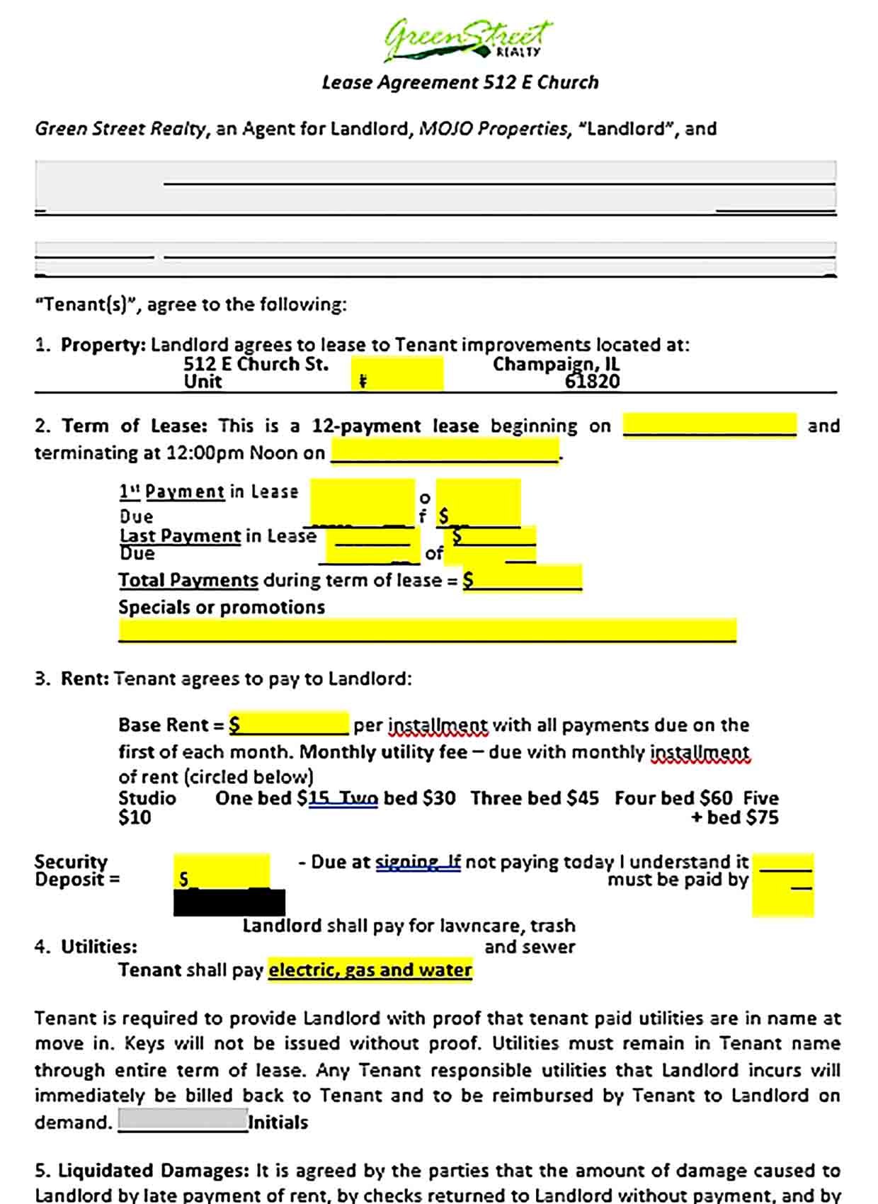 Sample Professsional Church Lease Agreement