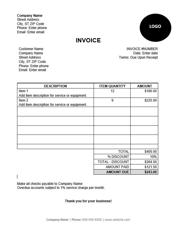 Templates Construction Invoice Example