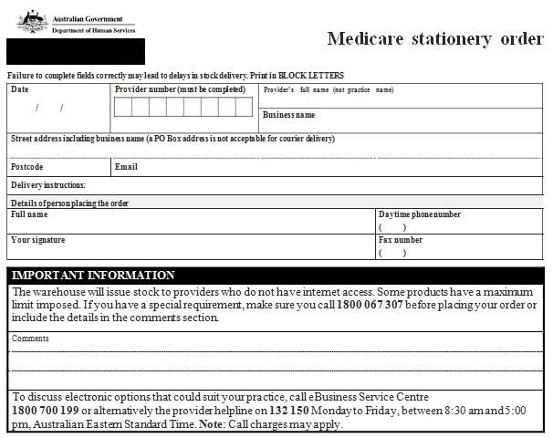 Templates Medicare Stationery 1 Example