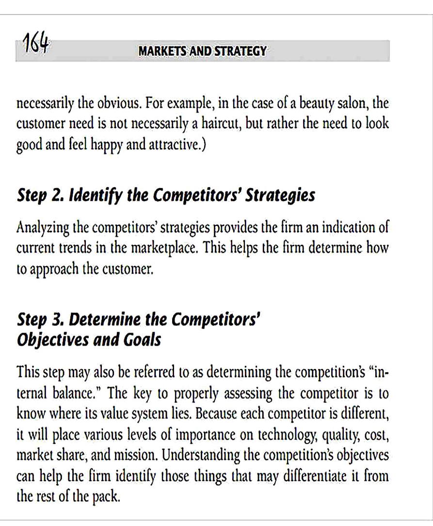 Templates for Basic Competitor Analysis Sample