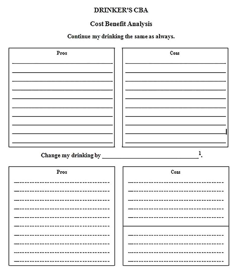 Templates for Blank Cost Benefit Analysis Sample