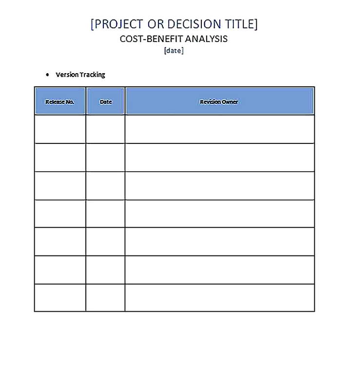Templates for Business Case Cost Benefit Analysis Sample