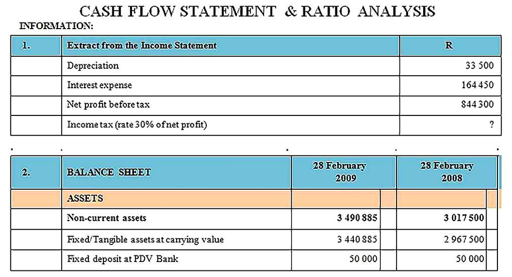 Templates for Cash Flow Ratio Analysis Sample