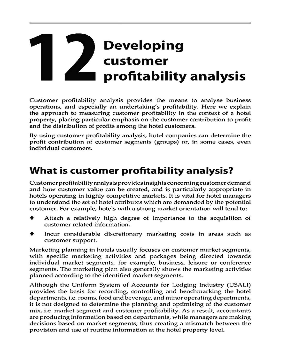 Templates for Customer Profitability Analysis Guide 1 Sample