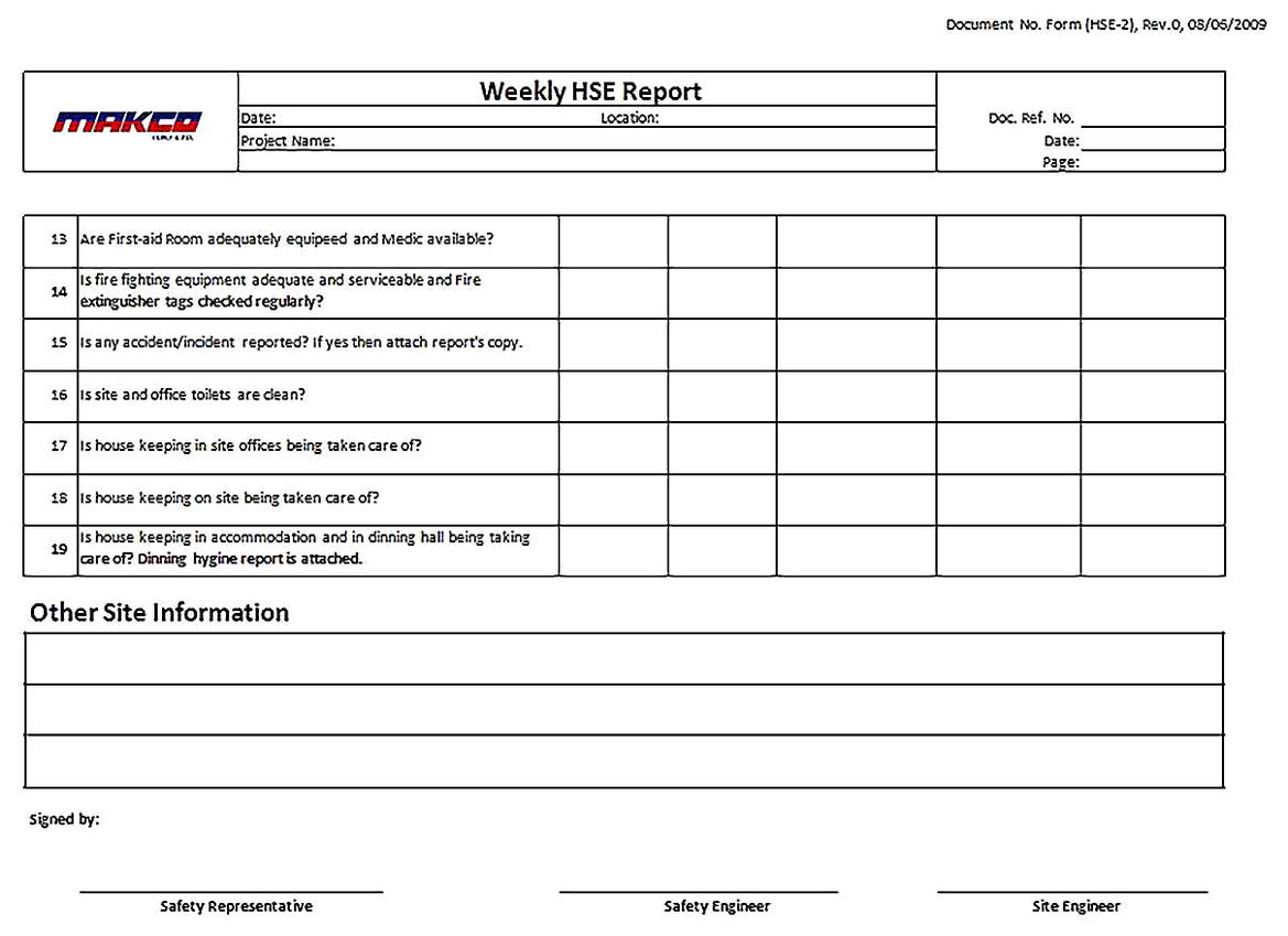 Templates for Daily Job Safety Analysis 3 Sample