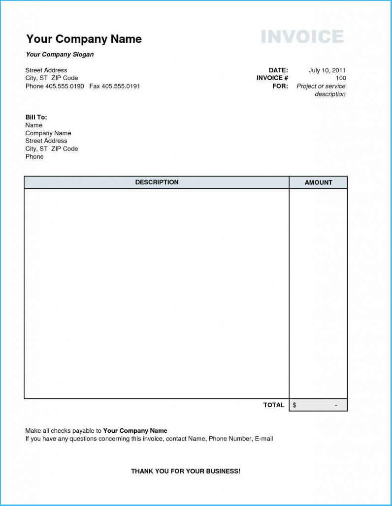 Templates invoice package Example